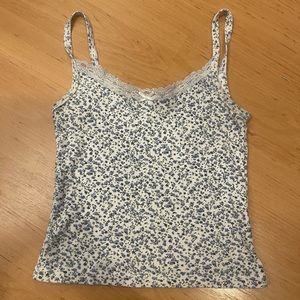 Brandy Melville floral crop tank top